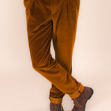 The Dacian Organic Cotton Trousers - Camel Brown