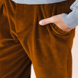 Pantaloni ”Dacian” din Bumbac Organic - Caramel