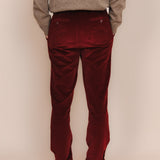 Pantaloni ”Dacian” din Bumbac Organic - Rosu