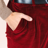 The Dacian Organic Cotton Trousers - Red