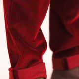 The Dacian Organic Cotton Trousers - Red
