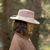 Fedora-Hut aus 100 % Wolle – Beige