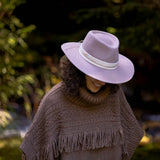 100% Wool Fedora Hat - Beige