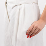 The Figa Linen Trousers - White