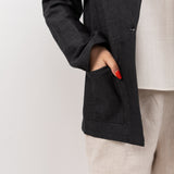 The Ilva Linen Jacket - Charcoal