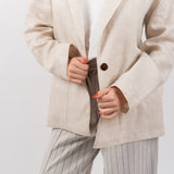 The Ilva Linen Jacket - Beige