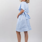 The Reteag Linen Dress - Sky Blue