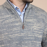 Der Rivoli Hanf-Merinowolle-Pullover – Steinblau