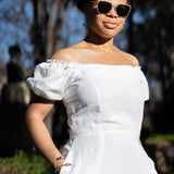 The Salva Hemp Dress - White