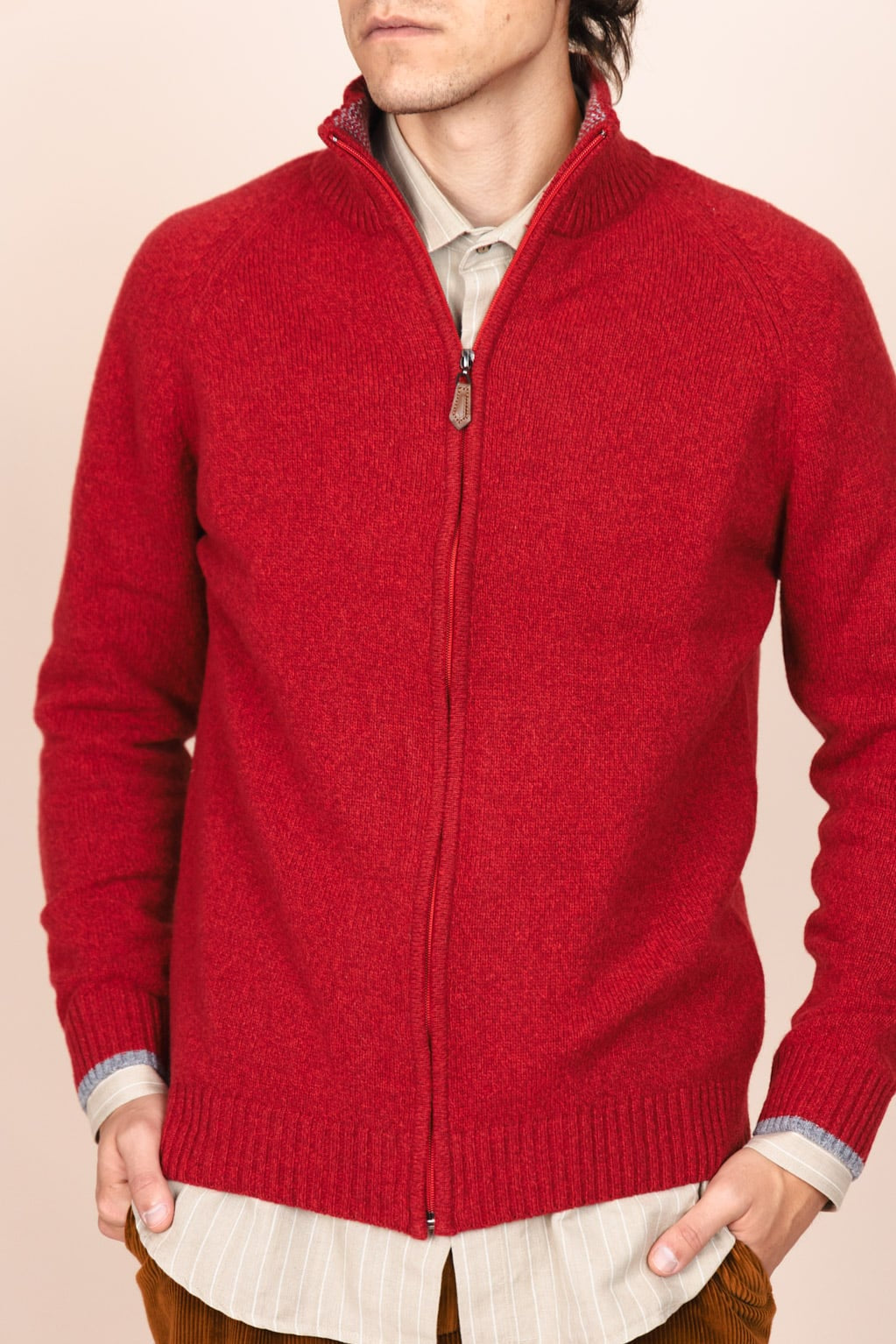 The Rodna Wool Cardigan - Red