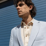 The Sadu Linen Suit Jacket - Sky Blue