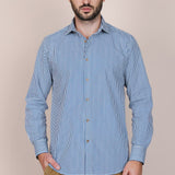The Calimani Cotton Shirt - Marine Blue