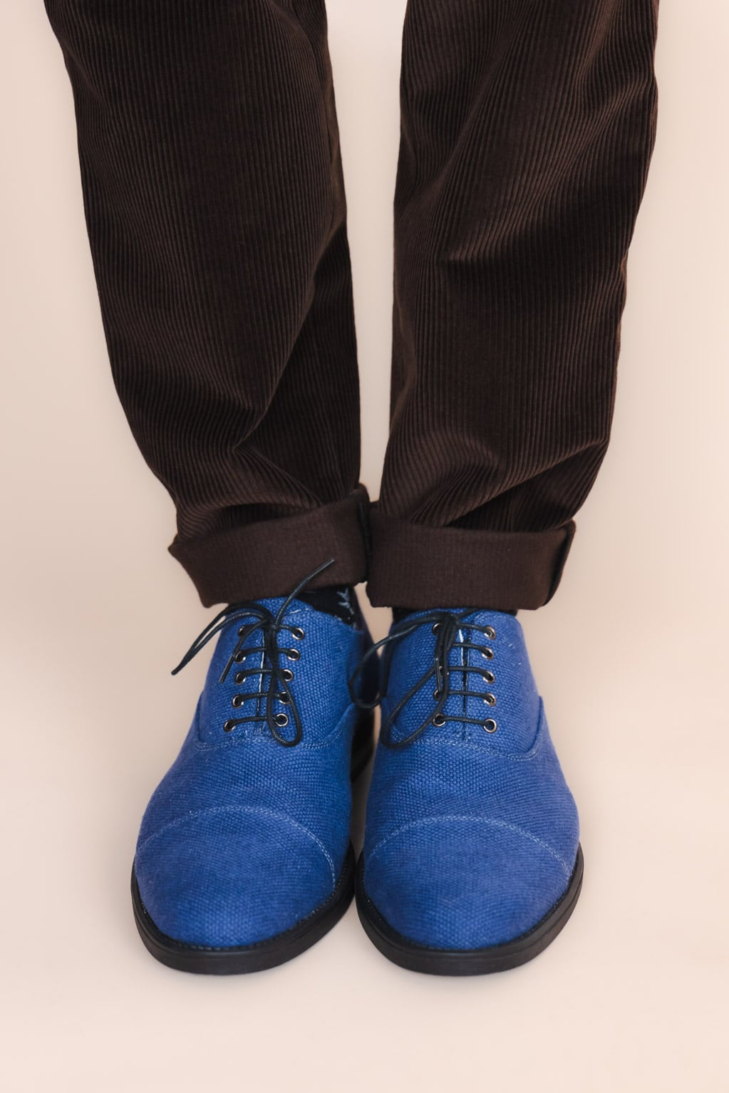 Pantofii "Dunarea" de Canepa - Albastru