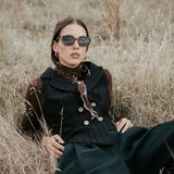 The "Crisana" Wool Waistcoat - Midnight Stripe