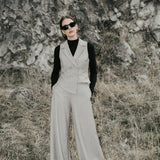 Set ”Bucegi” Lână – Sahara Dungi