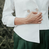 The "Crisana" Linen Waistcoat - Off White
