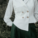 The "Crisana" Linen Waistcoat - Off White