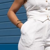The Figa Linen Set (Trousers and Waistcoat) - White