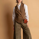 The "Crisana" Wool Waistcoat - Camel