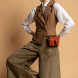 The "Crisana" Wool Waistcoat - Camel