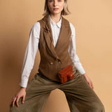 The "Crisana" Wool Waistcoat - Camel