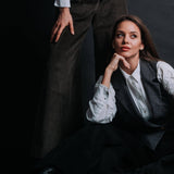 The "Palazzo" Corduroy Trousers - Black