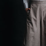 The "Palazzo" Wool Trousers - Taupe