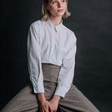 The "Palazzo" Wool Trousers - Taupe