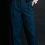 The "Figa" Wool Trousers - Denim Blue