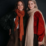 The “Ovidiu” 100% Wool Shawl – Terracotta