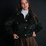 The "Sibiel" Corduroy Jacket - Green