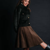 The "Borsa" Corduroy Skirt - Light Brown