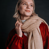 The “Ovidiu” 100% Wool Shawl – Oatmeal