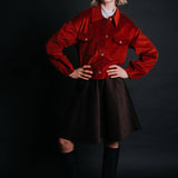 The "Borsa" Corduroy Skirt - Dark Brown