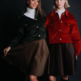 The "Borsa" Corduroy Skirt - Dark Brown