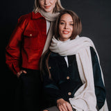 The “Ovidiu” 100% Wool Shawl – Ecru