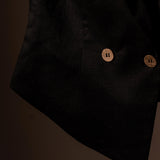 Vestă din in "Crișana” – Negru