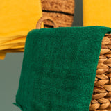 The Teora Linen Bathroom Towels - Green