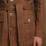 The Safari 100% Hemp Jacket - Brown