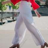 The Suru Ladies Linen Trousers - Off White
