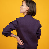 The Ladies Hemp Jacket - Eggplant