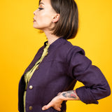 The Ladies Hemp Jacket - Eggplant