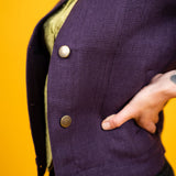 The Ladies Hemp Jacket - Eggplant