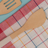 The GALAX 100% Linen Kitchen Towel - Red