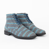 Die Siret 100 % Hanfstiefel – Stripped Blue