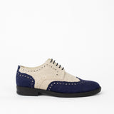 The Danube 100% Hemp Oxford Shoes - Beige & Blue