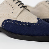 The Danube 100% Hemp Oxford Shoes - Beige & Blue