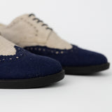 The Danube 100% Hemp Oxford Shoes - Beige & Blue