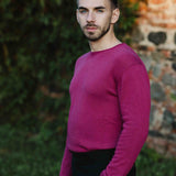 Viscri Linen-Cotton Sweatshirt - Plum