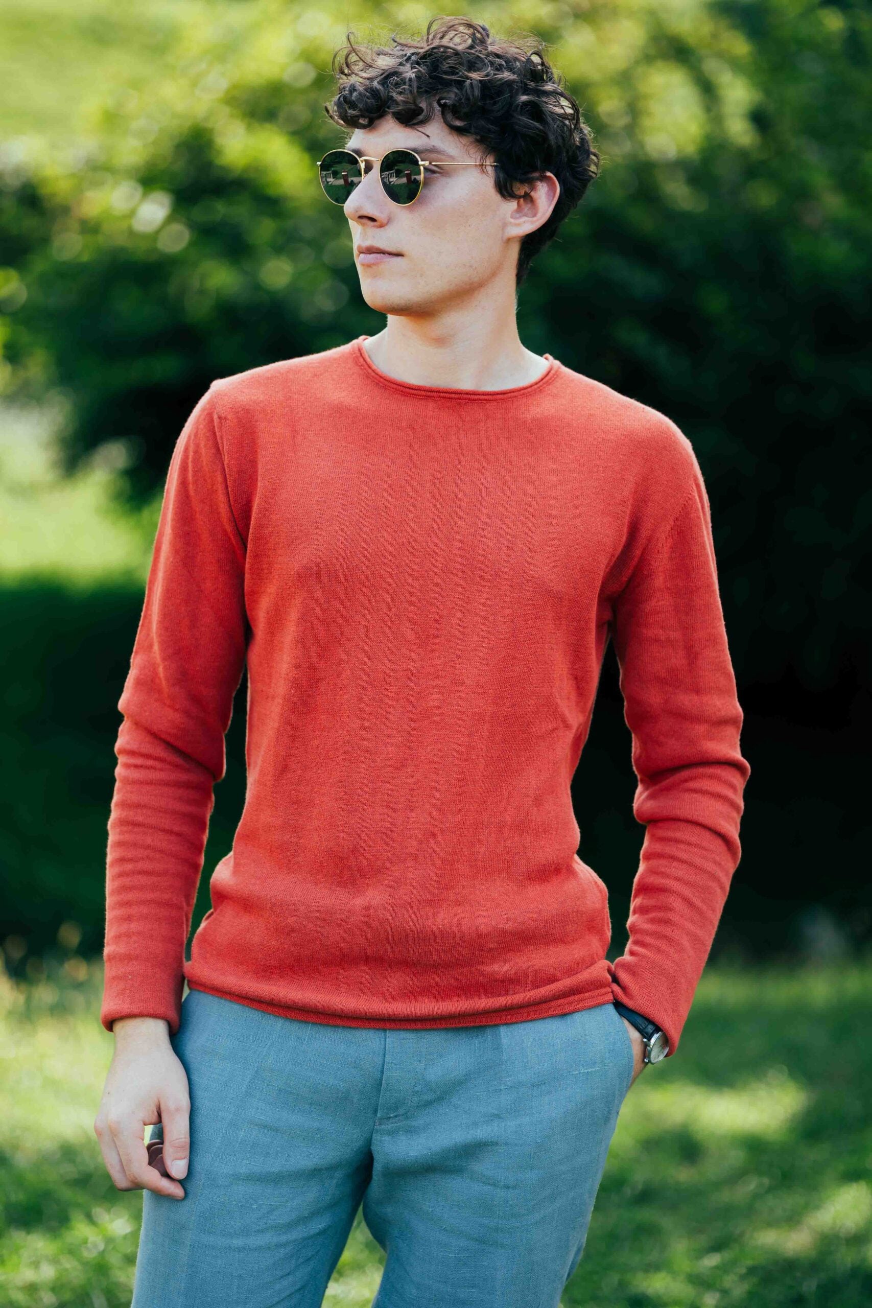 Viscri Linen-Cotton Sweatshirt - Terracotta